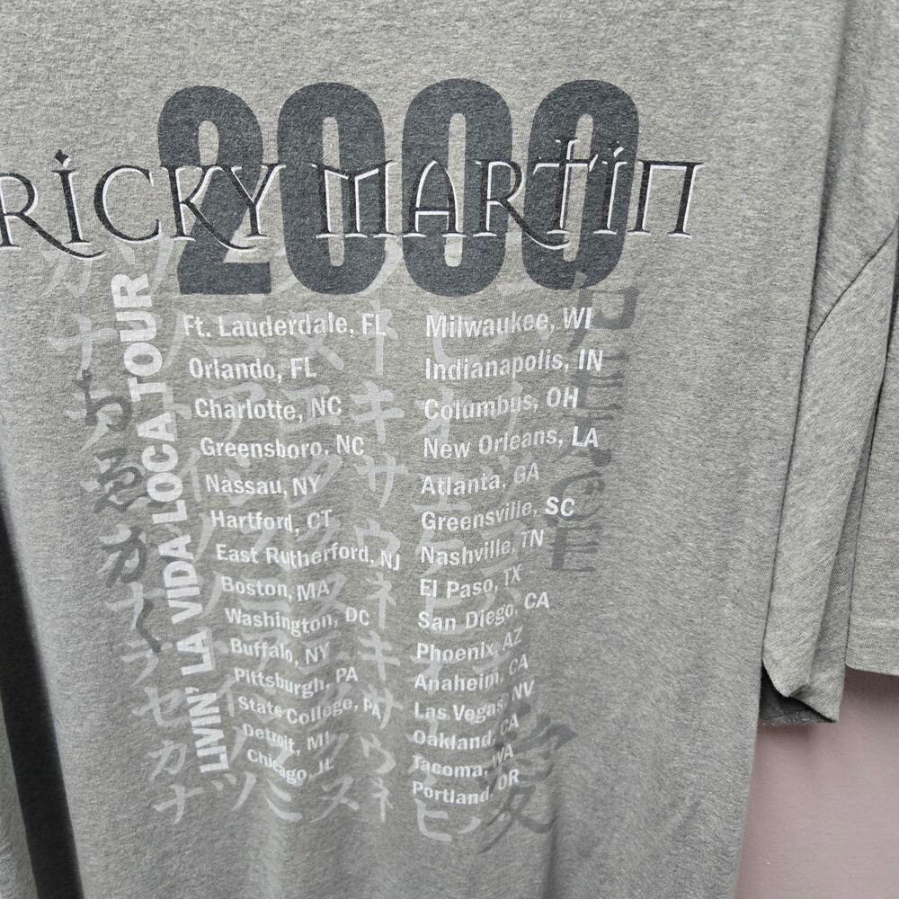 Ricky Martin Livin La Vida Loca Tour 2000 Shirt Mens M Winterland Double Sided - Picture 4 of 8